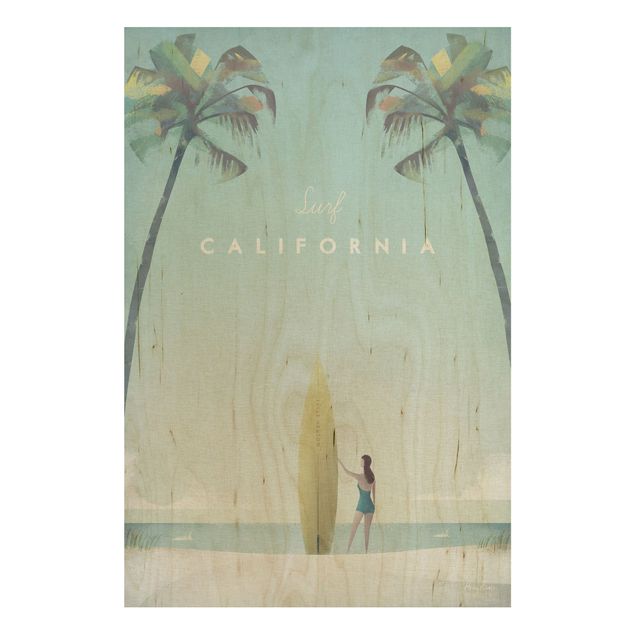 Quadros em madeira paisagens Travel Poster - California