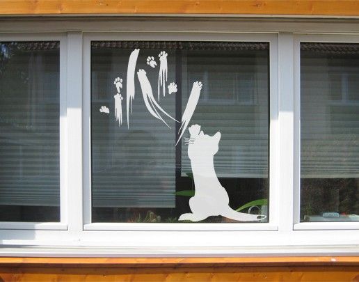 autocolantes para janelas No.UL633 Cat Art