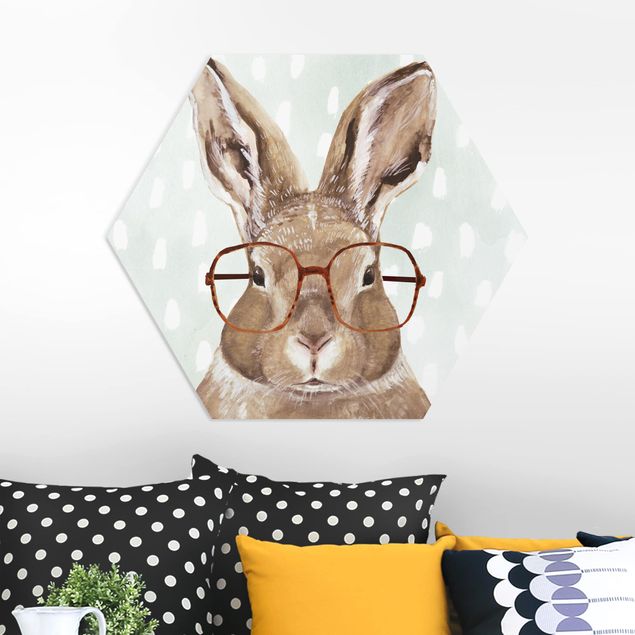 Decoração para quarto infantil Animals With Glasses - Rabbit