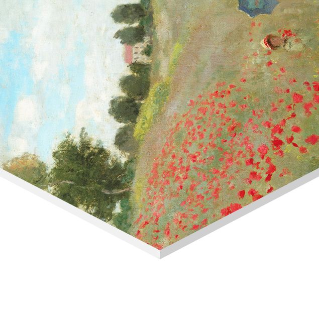Quadros famosos Claude Monet - Poppy Field Near Argenteuil