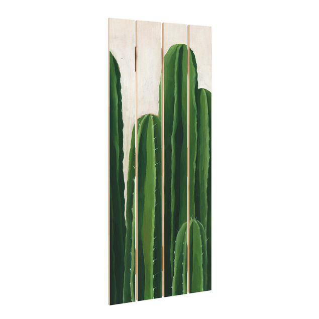 Quadros em madeira Favorite Plants - Cactus