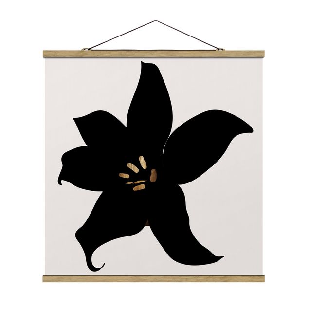 Quadros florais Graphical Plant World - Orchid Black And Gold