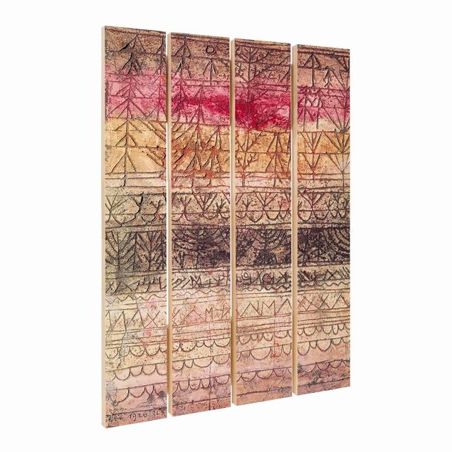 quadro de madeira para parede Paul Klee - Young Forest