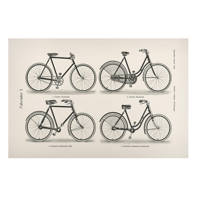 Quadros retro Vintage Poster Bicycles