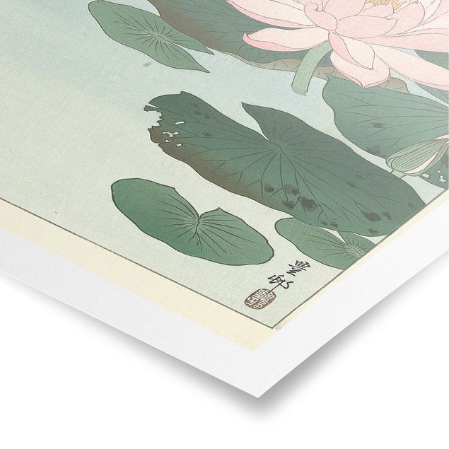 Posters quadros famosos Ohara Shôson - Water Lilies