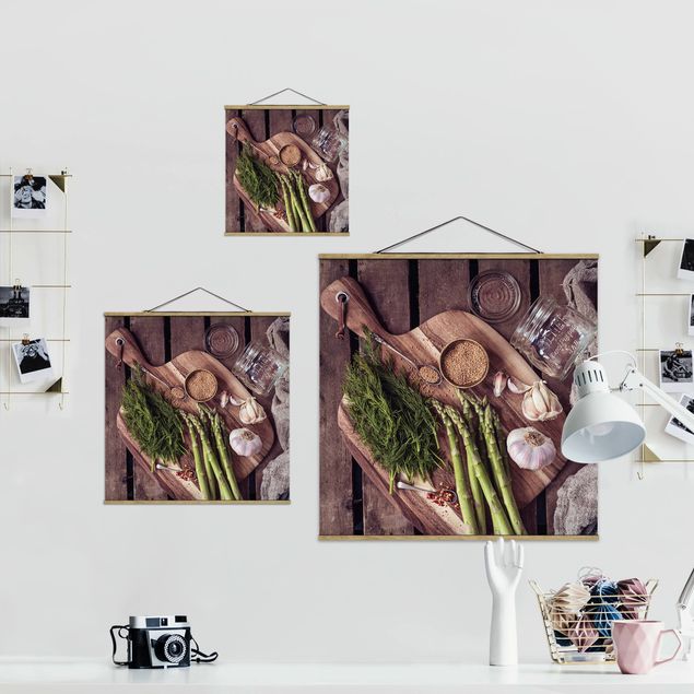 quadro de tecido para parede Asparagus Rustic