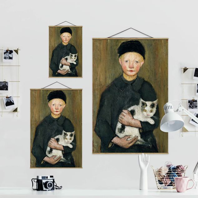 Quadros retratos Paula Modersohn-Becker - Boy with Cat