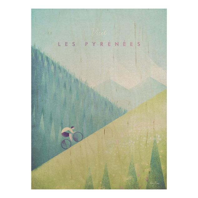 Quadros em madeira paisagens Travel Poster - The Pyrenees