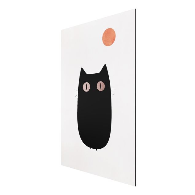 Quadros famosos Black Cat Illustration