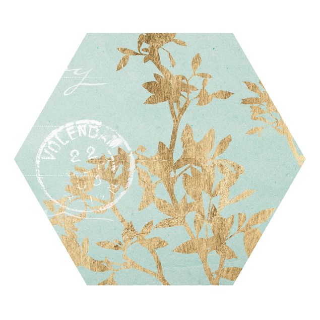 Quadros forex Golden Leaves On Turquoise II