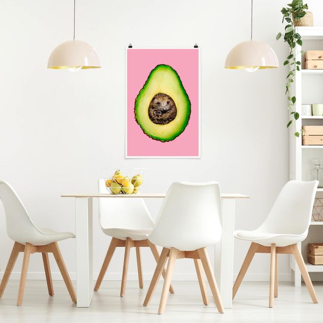 Posters quadros famosos Avocado With Hedgehog