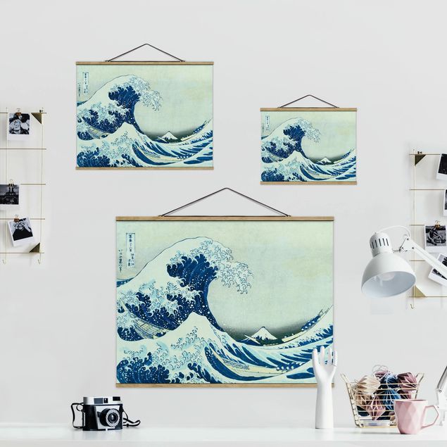 quadros sobre o mar Katsushika Hokusai - The Great Wave At Kanagawa