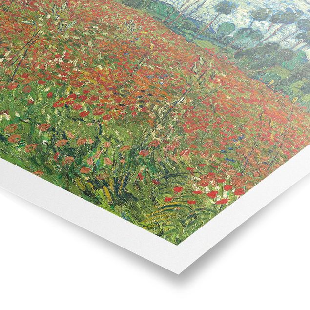 Quadros movimento artístico Pós-impressionismo Vincent Van Gogh - Poppy Field