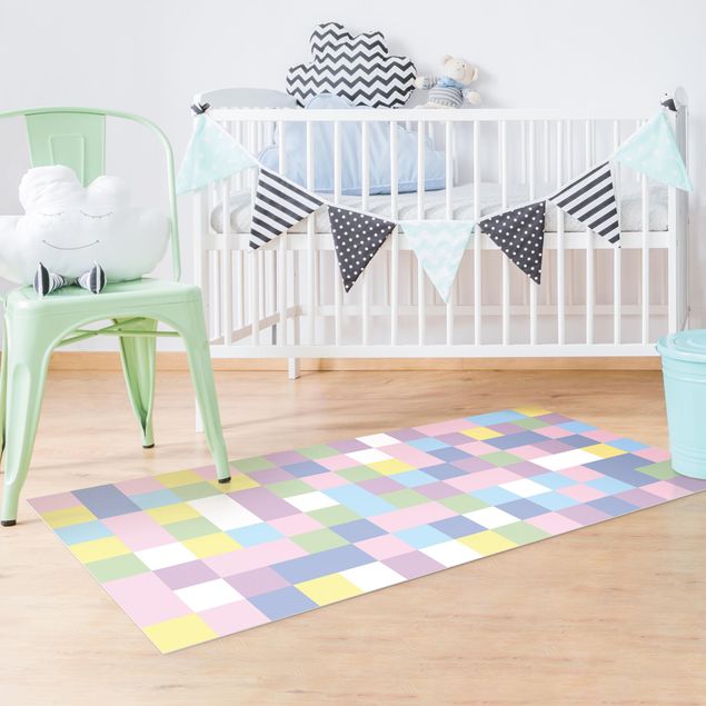 decoração para quartos infantis Colourful Mosaic Cotton Candy