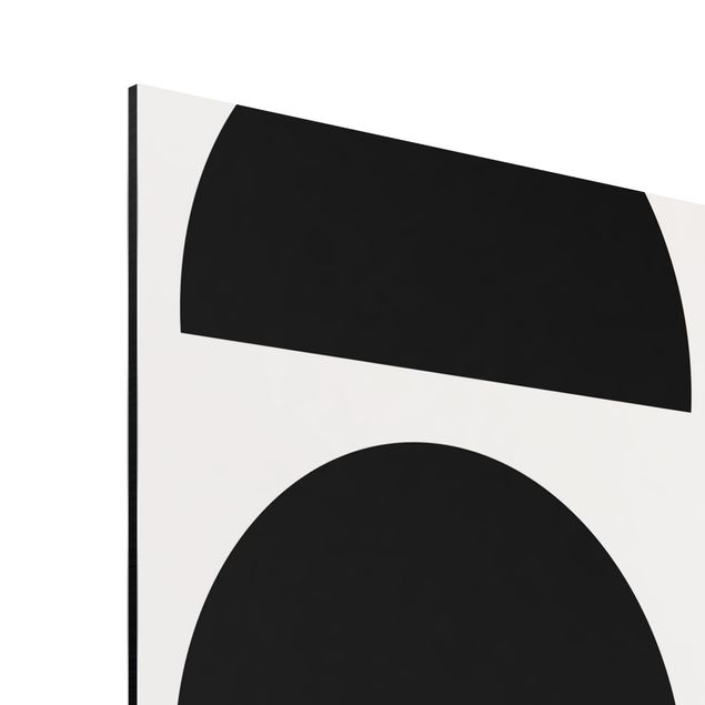 quadros em preto e branco Geometrical Semicircle II