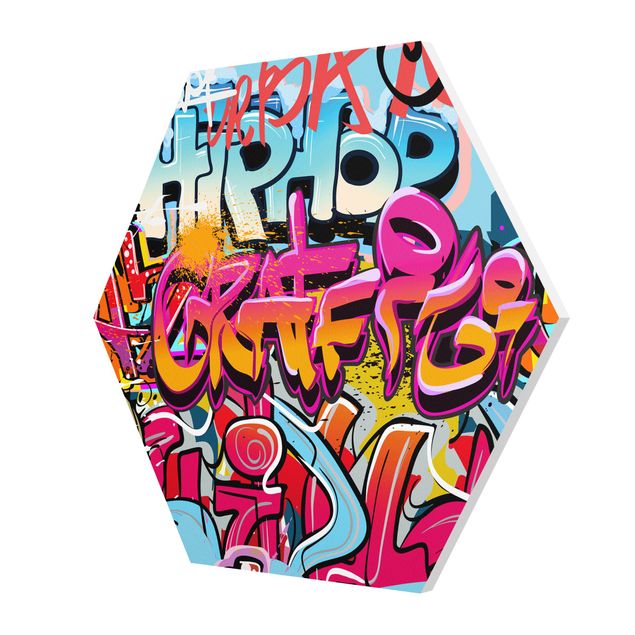 Quadros multicoloridos Hip Hop Graffiti