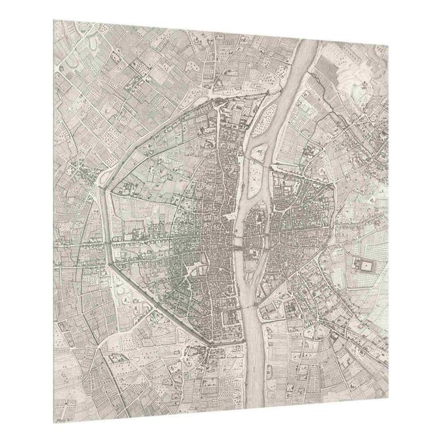 Quadros de Andrea Haase Vintage Map Paris