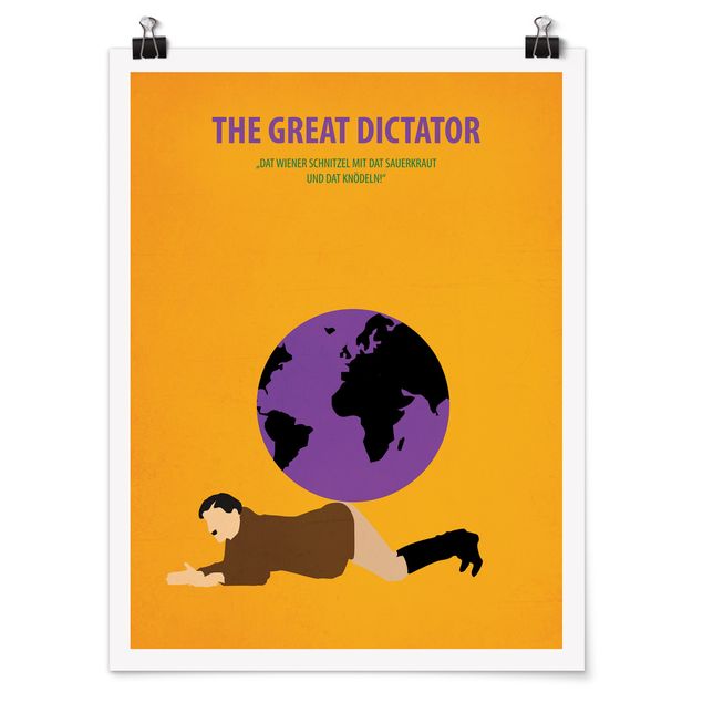 Quadros retratos Film Poster The Great Dictator