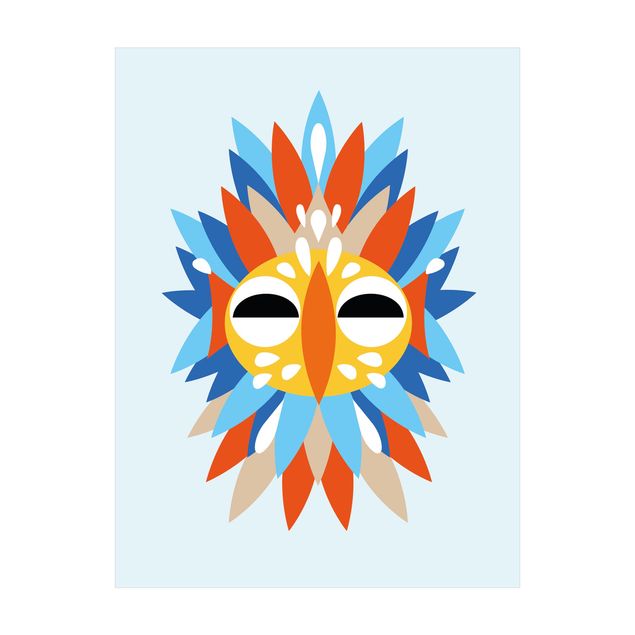 tapetes pequenos Collage Ethnic Mask - Parrot
