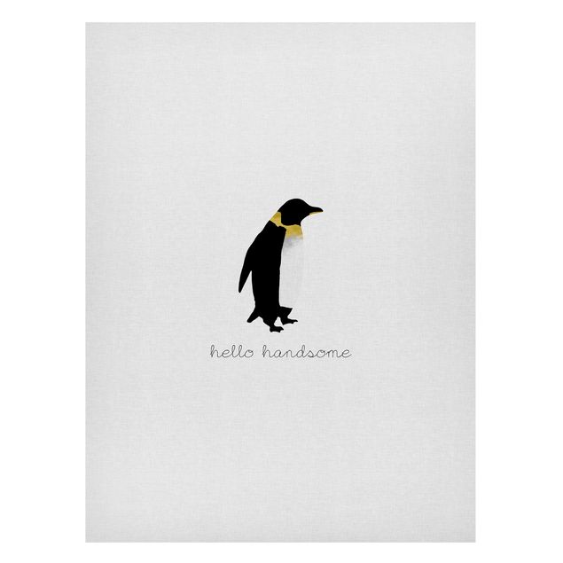 Quadros famosos Penguin Quote Hello Handsome