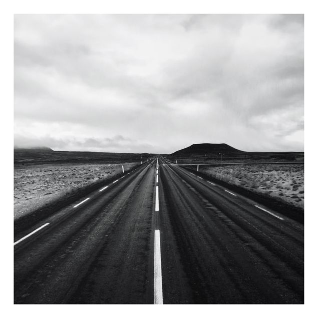quadro com paisagens Straight Road In Iceland
