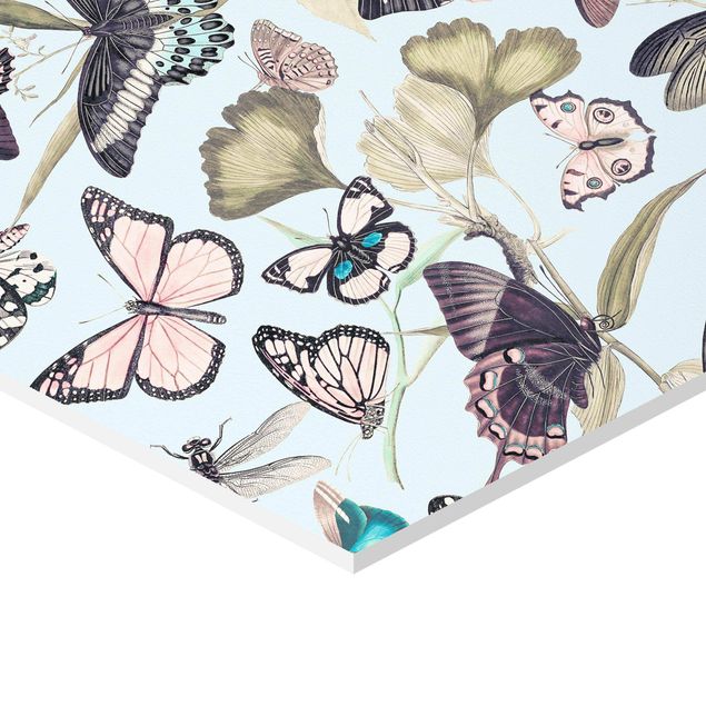 Quadros de Andrea Haase Vintage Collage - Butterflies And Dragonflies