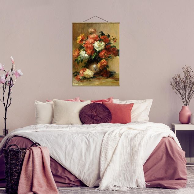 Quadros movimento artístico Impressionismo Auguste Renoir - Still Life with Dahlias