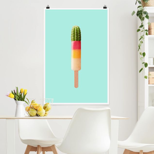 decoraçoes cozinha Popsicle With Cactus