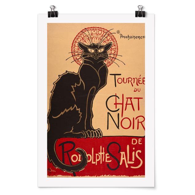 Posters quadros famosos Théophile Steinlen - The Black Cat