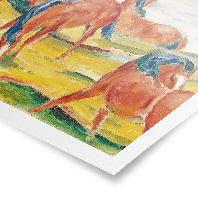 Posters quadros famosos Franz Marc - Grazing Horses