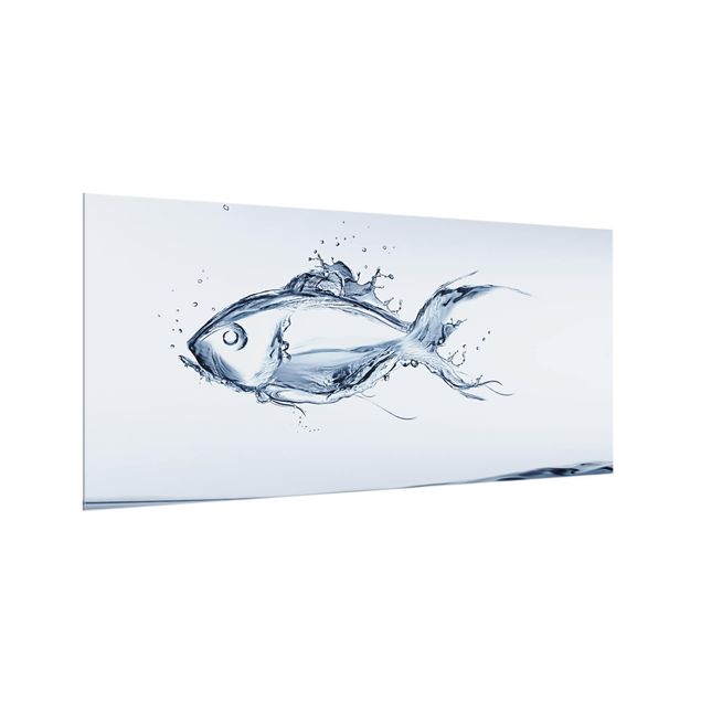 Painel anti-salpicos de cozinha Liquid Silver Fish