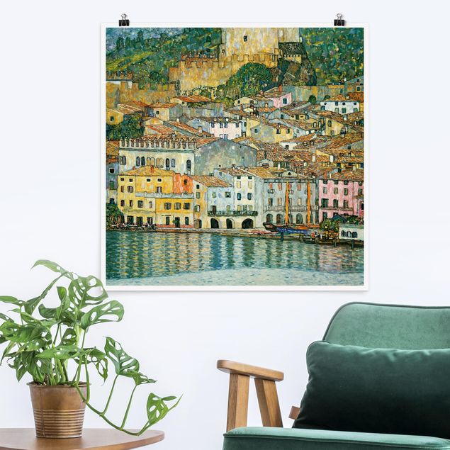decoraçao para parede de cozinha Gustav Klimt - Malcesine On Lake Garda