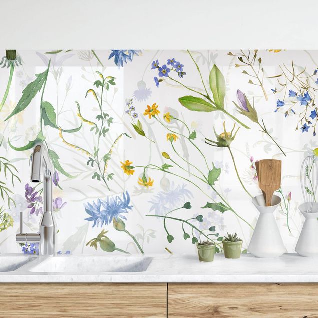 decoraçoes cozinha Flower Meadow In Watercolour