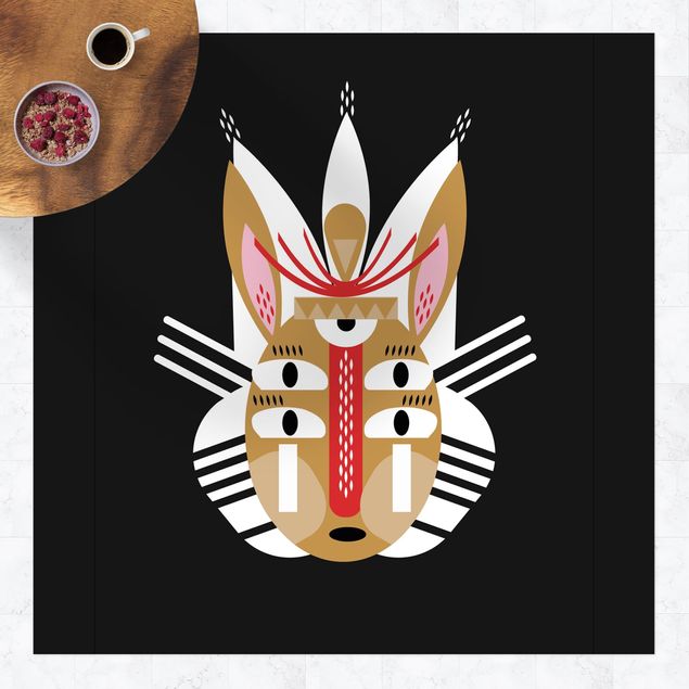 Tapetes exteriores Collage Ethno Mask - Rabbit