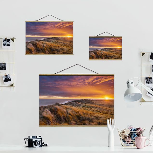 quadros modernos para quarto de casal Sunrise On The Beach On Sylt