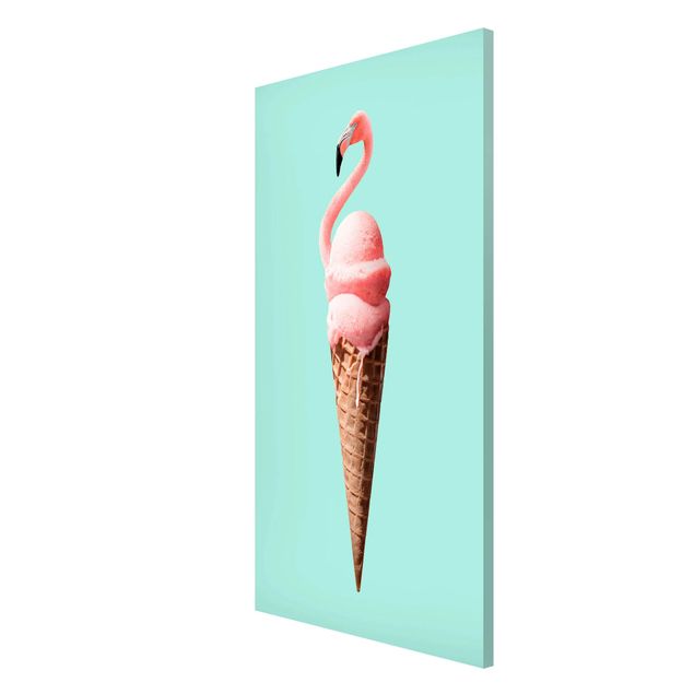 Quadros famosos Ice Cream Cone With Flamingo