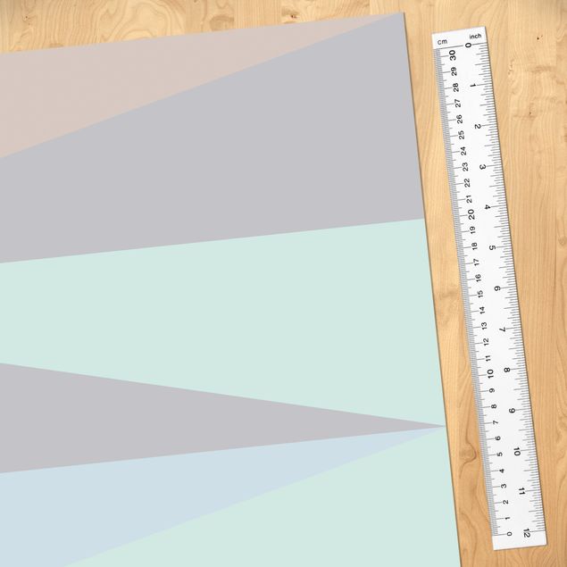 Papel autocolante para móveis padrões Triangles In Pastel Colours