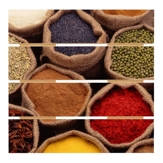 Quadros em madeira Colourful Spices