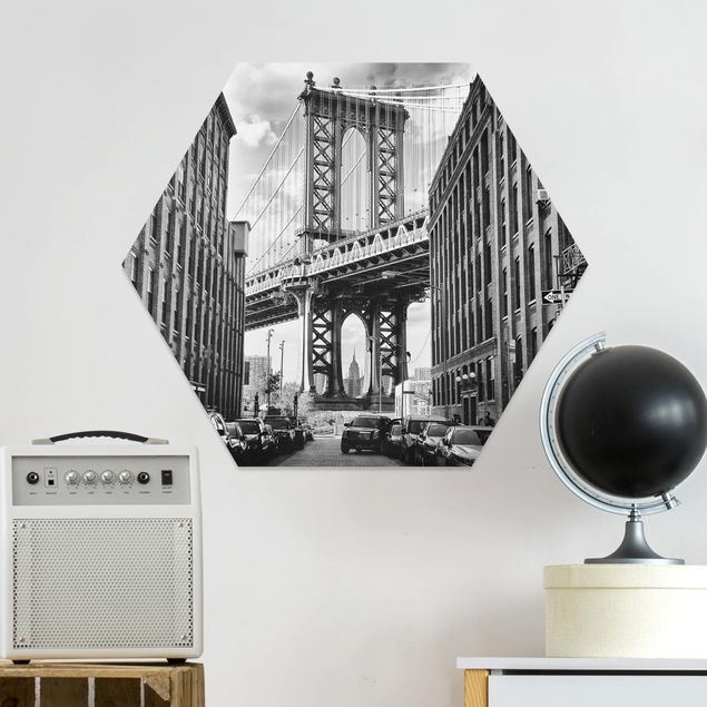 decoraçao para parede de cozinha Manhattan Bridge In America