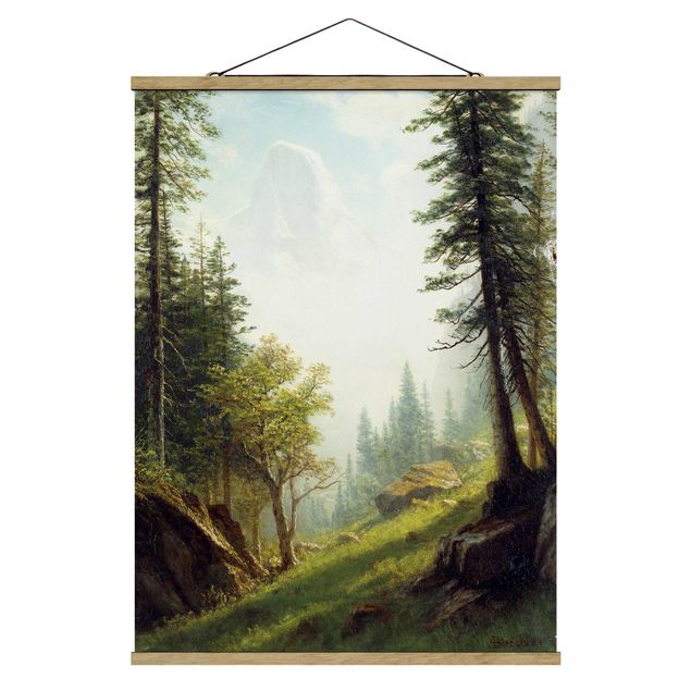 quadro de árvore Albert Bierstadt - Among the Bernese Alps