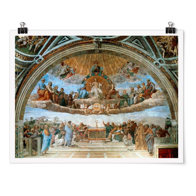 Posters quadros famosos Raffael - Disputation Of The Holy Sacrament