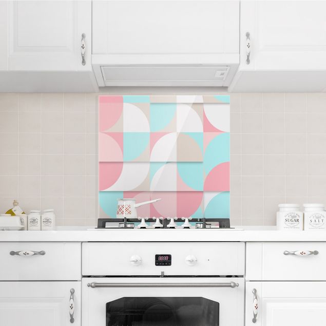 Painel anti-salpicos de cozinha padrões Scandinavian Geometry