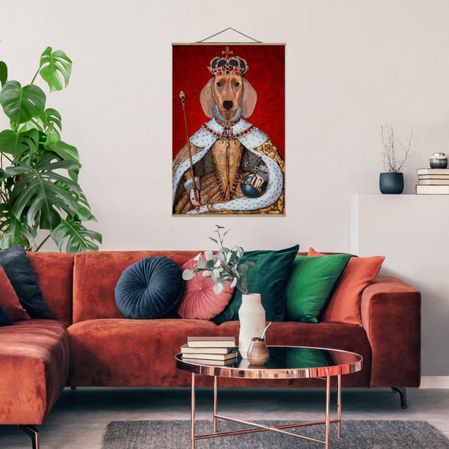 quadros modernos para quarto de casal Animal Portrait - Dachshund Queen