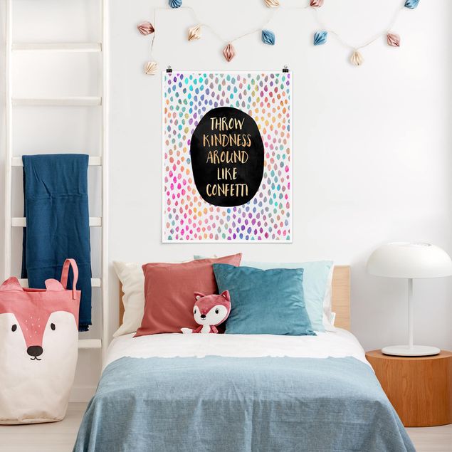 Posters frases Throw Kindness Around Like Confetti
