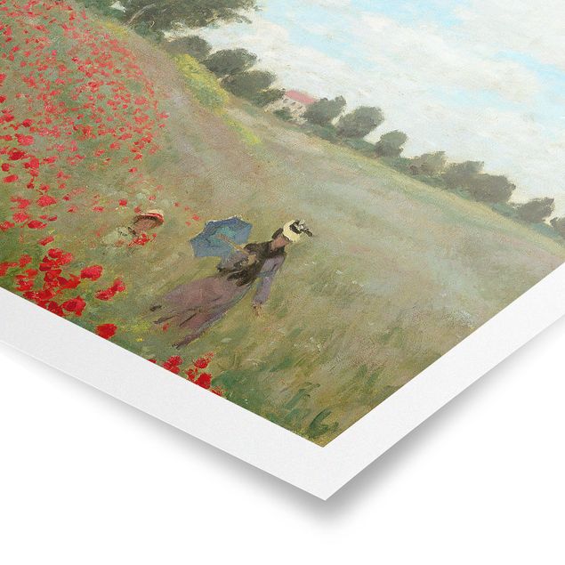 quadros de paisagens Claude Monet - Poppy Field Near Argenteuil