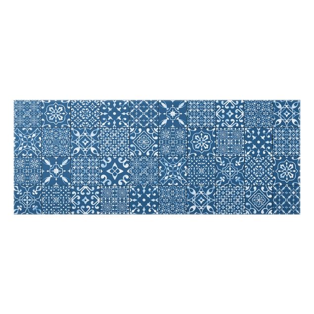 Painel anti-salpicos de cozinha Pattern Tiles Navy White