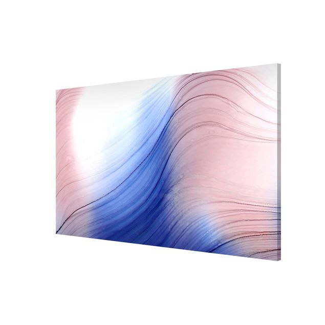 Quadros abstratos Mottled Colours Blue With Light Pink