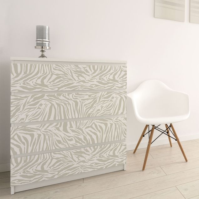 decoraçao para parede de cozinha Zebra Design Light Grey Stripe Pattern