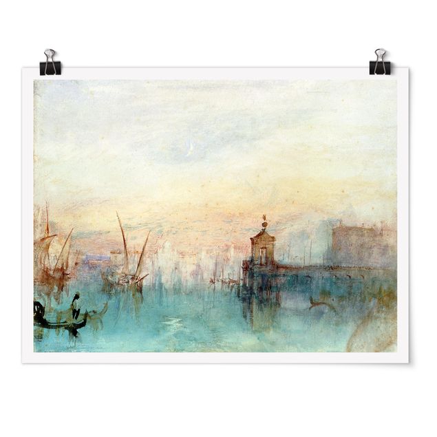 Posters cidades e paisagens urbanas William Turner - Venice With A First Crescent Moon