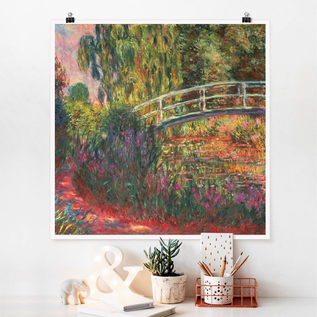 Quadros movimento artístico Impressionismo Claude Monet - Japanese Bridge In The Garden Of Giverny